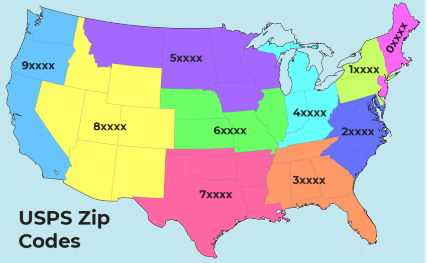 List for All United States Postal Codes by States